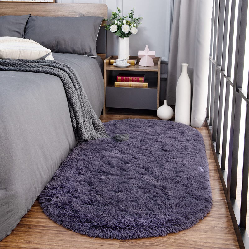 Noahas Ultra Soft Fluffy Bedroom Rugs Kids Room Carpet Modern Shaggy Area Rugs Home Decor 2.6' X 5.3', Taro Purple - Image 3